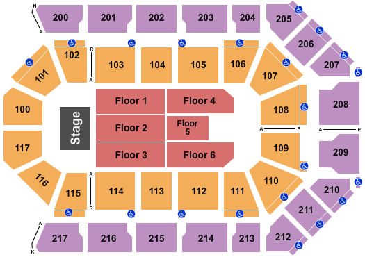 Dignity Health Arena Trans-Siberian Orchestra Seating Chart